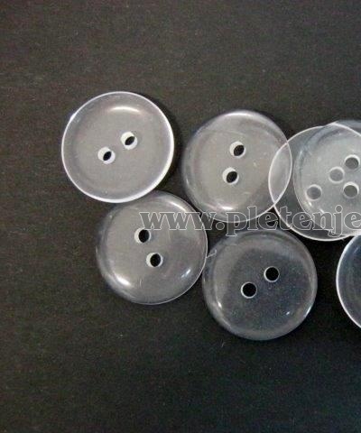 Prozorni gumbi za šivanje premera 2 cm